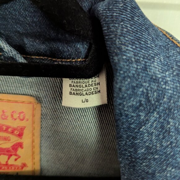 Levi’s Denim Trucker Jean Jacket Men’s Large Dark Blue - Picture 4 of 8